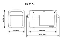 Indel B TB41A 40L 12/24/230V -20°C kompresorová autolednička