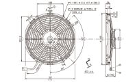 Ventilátor SPAL univerzálna sacia 305mm 10 lopatiek 24V / VA10-BP50/C-61A