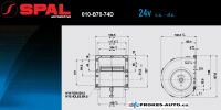 SPAL ventilátor 24V výparníkové radiálne RPA3VCB / 010-B70-74D