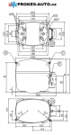 Kompresor SECOP / DANFOSS SC15GH HBP R134a 220-240V 50-60Hz 104L8561