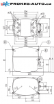 Kompresor SECOP / DANFOSS SC18GX, LBP / HBP - R134a, 220-240 V, 50 - 60 Hz