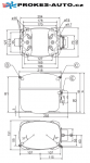 Kompresor SECOP / DANFOSS SC21GX, LBP / HBP - R134a, 220 - 240 V, 50 - 60 Hz