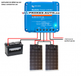 Sada flexibilných solárnych panelov 2 x 110W / 12 alebo 24V vr. regulátora s pripojením bluetooth Skyled