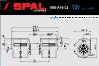 SPAL ventilátor 12V výparníkové radiálne 008-A46-02 / 3 rýchlosti