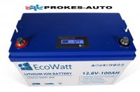 Batéria EcoWatt LiFePO4 12,8V 100Ah 1280Wh s integrovanou BMS a displejom ECO-12V-100AH