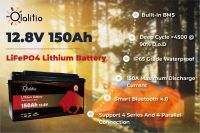LiFePO4 Batéria OLALITIO Bluetooth Smart BMS 12,8V 150Ah 1920Wh