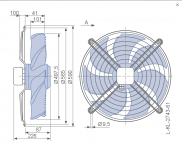 Ventilátor tlačný D 500mm 3~400V 50 Hz ZIEHL ABEGG FN050-VDW.4I.A7P1 / 156556