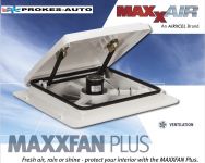 MaxxAir MaxxFan Plus 12V strešný ventilátor / ventilácia biela AIRXCEL